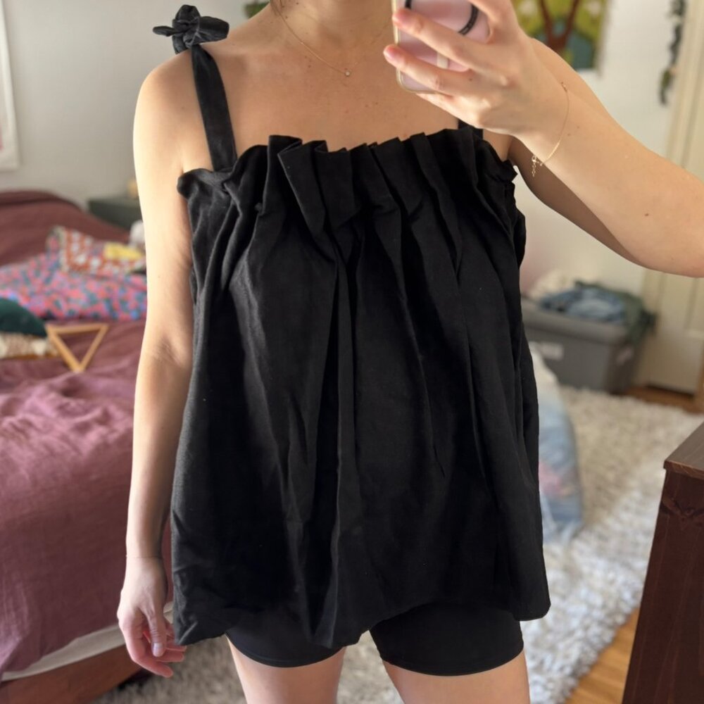 Na Nin Toni Woven Silk Top (O/S)